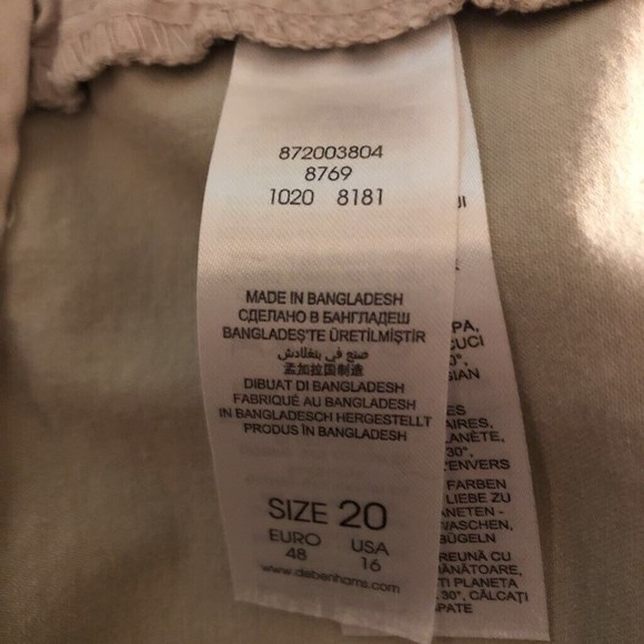 Maine New England Womens Cropped Pants Beige Stretch Pockets Button 20R - Picture 5 of 7